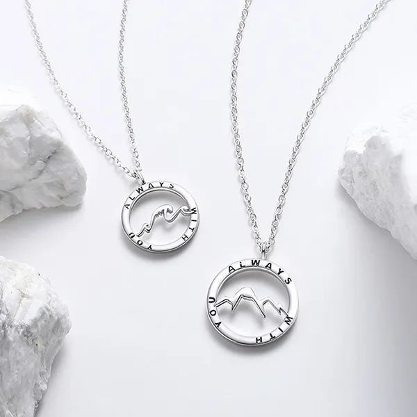 Dây Chuyền Đôi Lili Jewelry Sông Và Núi Always With You LILI_099567 Màu Bạc - Trang sức - Vua Hàng Hiệu