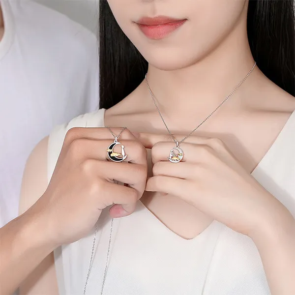 Dây Chuyền Đôi Lili Jewelry Tình Yêu LILI_734923 Màu Bạc
