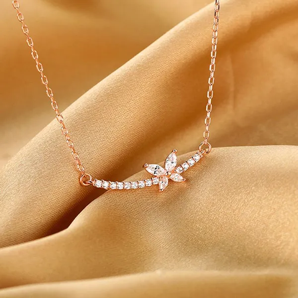 Dây Chuyền Lili Jewelry Bạc Nữ Cánh Bướm Gió Lạnh LILI_933796 Vàng Hồng - Trang sức - Vua Hàng Hiệu