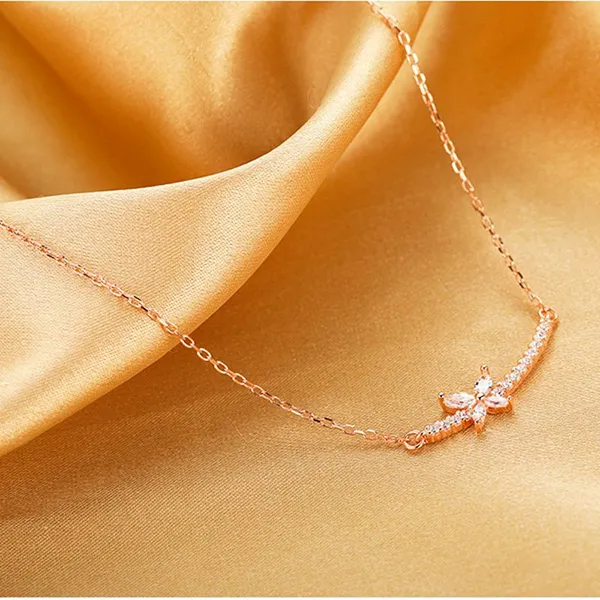 Dây Chuyền Lili Jewelry Bạc Nữ Cánh Bướm Gió Lạnh LILI_933796 Vàng Hồng - Trang sức - Vua Hàng Hiệu