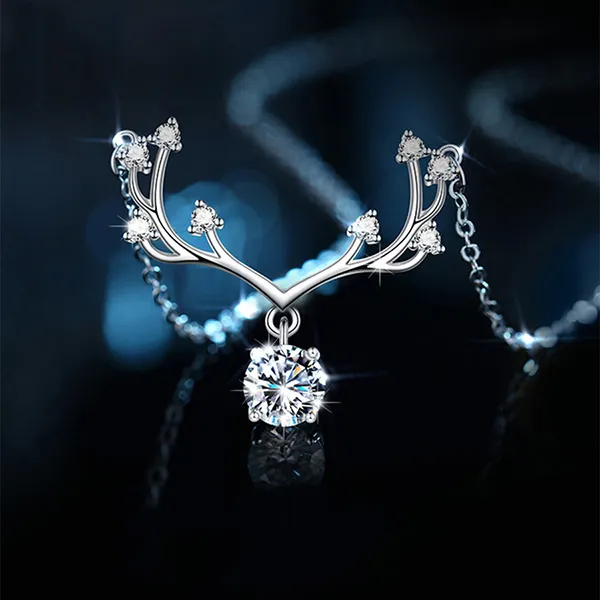Dây Chuyền Nữ Lili Jewelry Đính Kim Cương Moissanite LILI_055097 Màu Bạc - Trang sức - Vua Hàng Hiệu