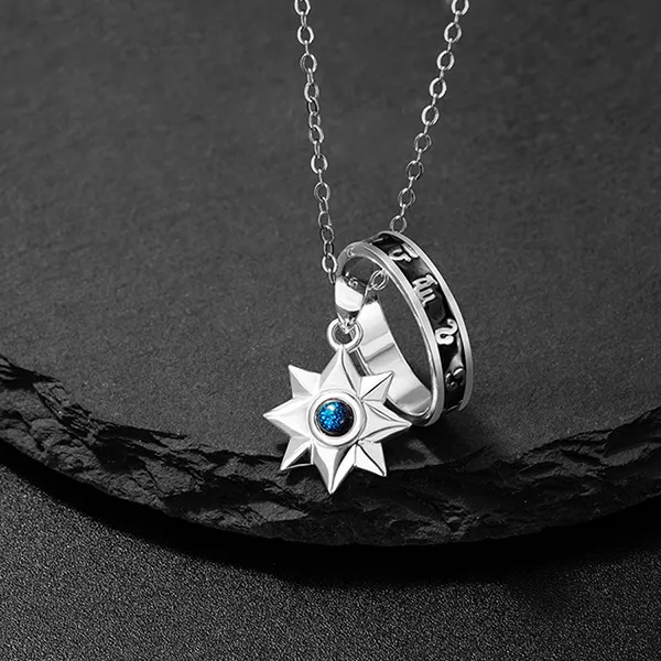Dây Chuyền Nam Lili Jewelry Bạc Đính Đá CZ Hình Ngôi Sao Lấp Lánh Matheo LILI_131754 Màu Bạc - Trang sức - Vua Hàng Hiệu