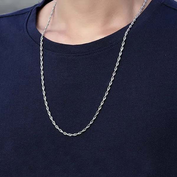 Dây Chuyền Nam Lili Jewelry Bạc Ta LILI_419993 Màu Bạc Size 50