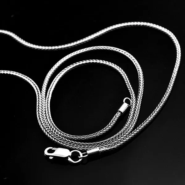 Dây Chuyền Nam Lili Jewelry Bạc Thái Bện Chặt LILI_716415 Màu Bạc Size 45