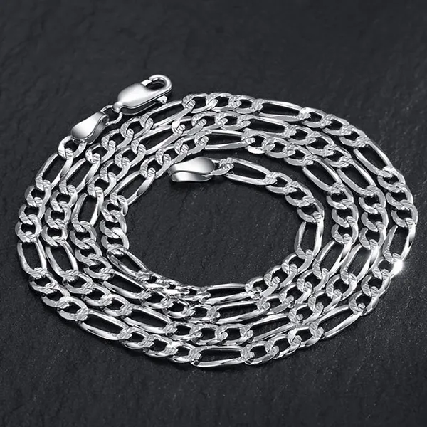 Dây Chuyền Nam Lili Jewelry Chất Xích Sợi To Trơn Fast Boy LILI_322828 Độ Dày 4mm Màu Bạc Size 55cm - Trang sức - Vua Hàng Hiệu