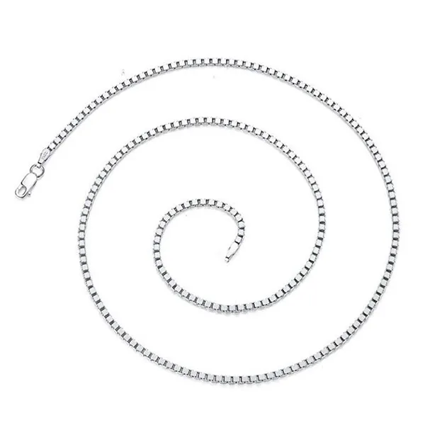 Dây Chuyền Nam Lili Jewelry Chuỗi Hộp Vuông LILI_345554 Màu Bạc Size 50 - Trang sức - Vua Hàng Hiệu