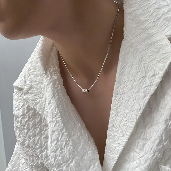 Dây Chuyền Nam Lili Jewelry Chuỗi Tròn Trơn Keaton LILI_079738 Màu Bạc