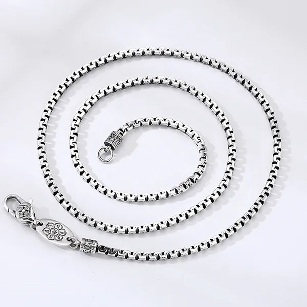Dây Chuyền Nam Lili Jewelry Chuỗi Vuông Tròn Cỡ Lớn Yael LILI_080747 Màu Bạc Size 65 - Trang sức - Vua Hàng Hiệu
