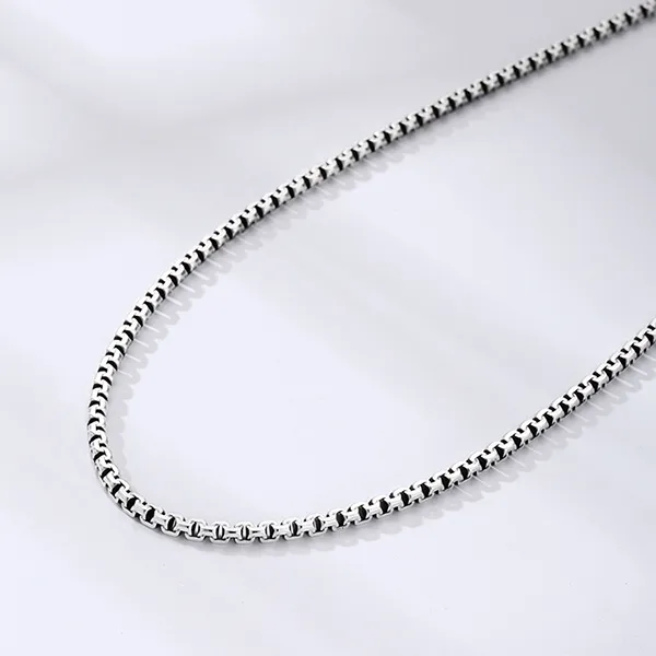 Dây Chuyền Nam Lili Jewelry Chuỗi Vuông Tròn Cỡ Lớn Yael LILI_080747 Màu Bạc Size 65 - Trang sức - Vua Hàng Hiệu