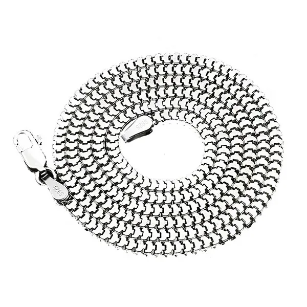 Dây Chuyền Nam Lili Jewelry Chuỗi Xương Rắn Vuông LILI_345554 Màu Bạc Size 50