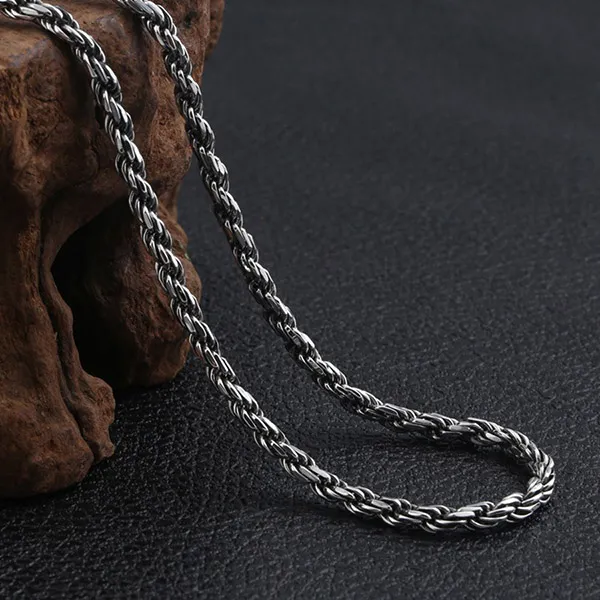 Dây Chuyền Nam Lili Jewelry Dạng Chuỗi Xoắn Cỡ Lớn Rodney LILI_080806 Màu Bạc Size 50cm - Trang sức - Vua Hàng Hiệu
