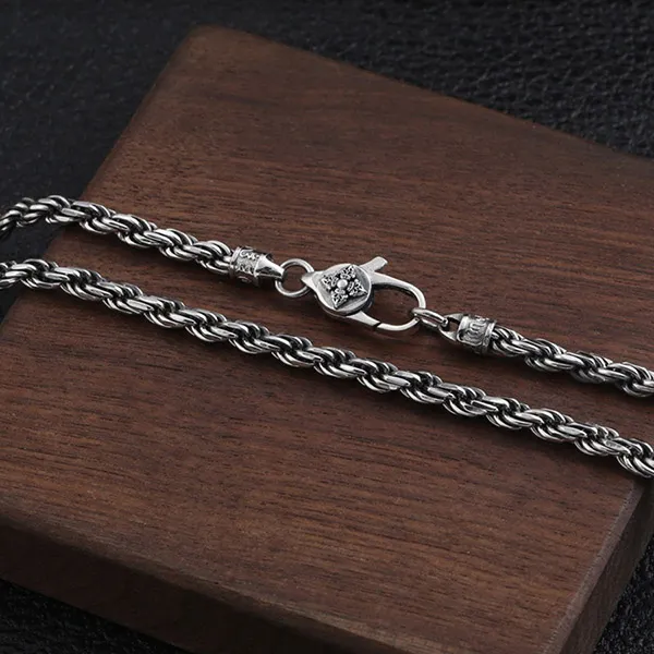 Dây Chuyền Nam Lili Jewelry Dạng Chuỗi Xoắn Cỡ Lớn Rodney LILI_080806 Màu Bạc Size 50cm - Trang sức - Vua Hàng Hiệu