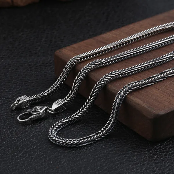 Dây Chuyền Nam Lili Jewelry Dây Bện Chặt Cỡ Lớn Shmuel LILI_080488 Màu Bạc Size 45