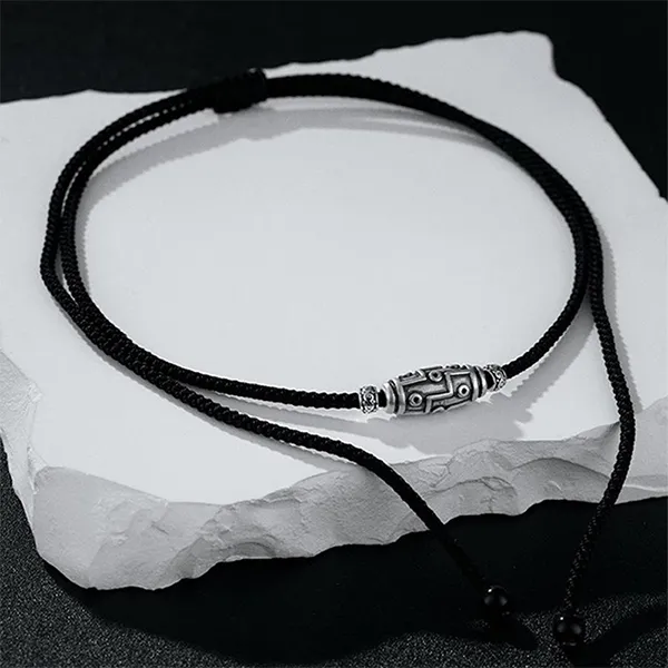 Dây Chuyền Nam Lili Jewelry Dây Bện Raymond LILI_095076 Màu Đen Bạc