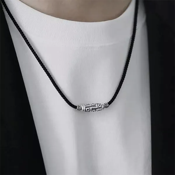 Dây Chuyền Nam Lili Jewelry Dây Bện Raymond LILI_095076 Màu Đen Bạc