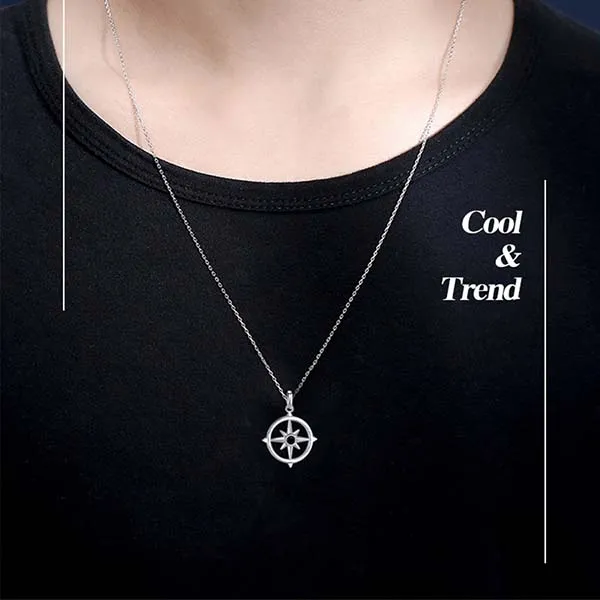 Dây Chuyền Nam Lili Jewelry Đính Đá CZ Ánh Sao Cá Tính Joel LILI_106087 Màu Bạc