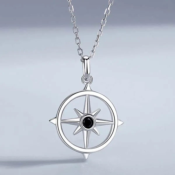 Dây Chuyền Nam Lili Jewelry Đính Đá CZ Ánh Sao Cá Tính Joel LILI_106087 Màu Bạc