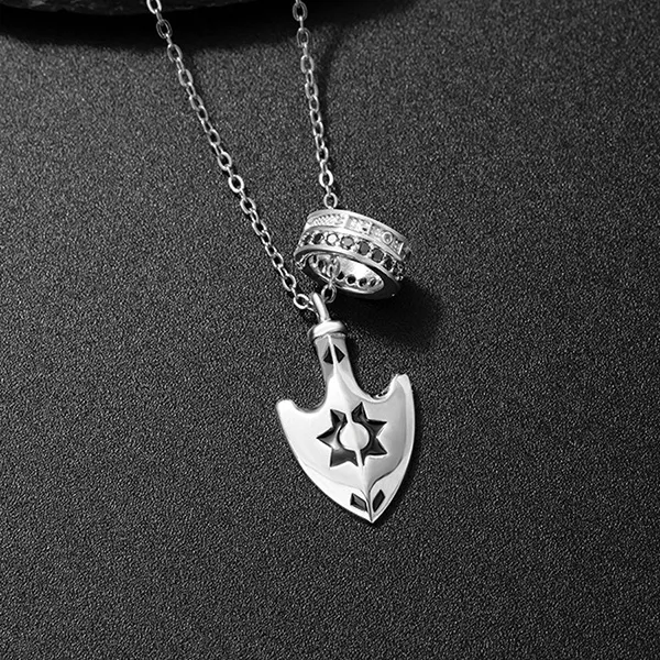 Dây Chuyền Nam Lili Jewelry Đính Đá CZ Hình Mỏ Neo Izael LILI_131647 Màu Bạc