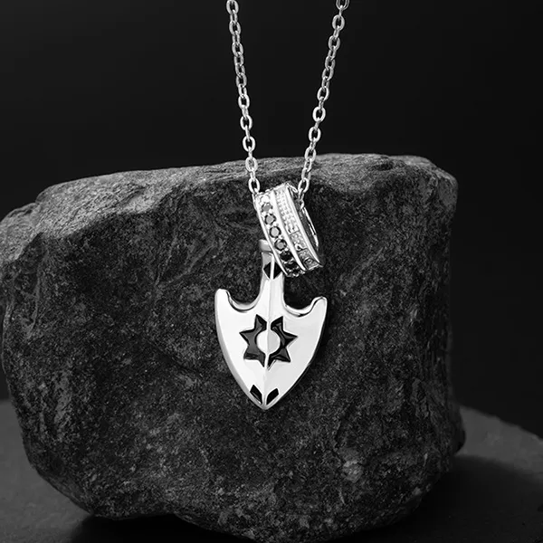 Dây Chuyền Nam Lili Jewelry Đính Đá CZ Hình Mỏ Neo Izael LILI_131647 Màu Bạc