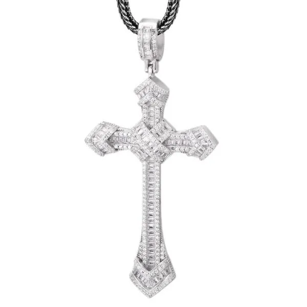 Mặt Dây Chuyền Nam Lili Jewelry Đính Đá CZ Hình Thánh Giá Waylen LILI_080370 Màu Bạc