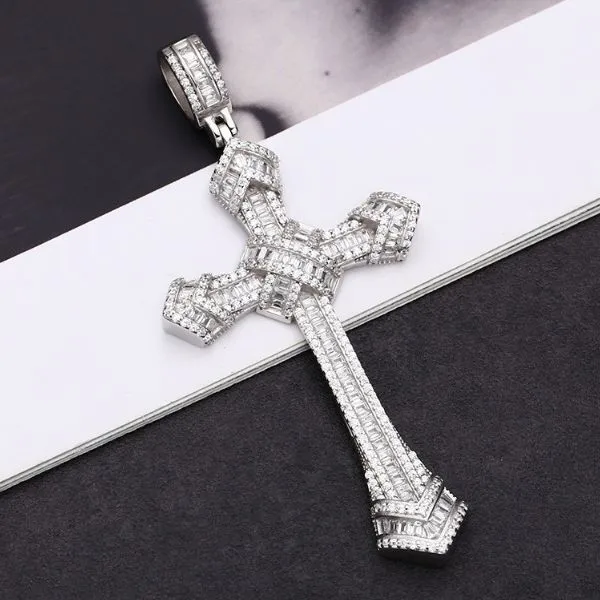 Mặt Dây Chuyền Nam Lili Jewelry Đính Đá CZ Hình Thánh Giá Waylen LILI_080370 Màu Bạc