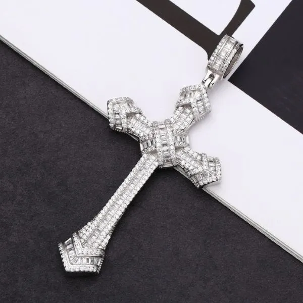 Mặt Dây Chuyền Nam Lili Jewelry Đính Đá CZ Hình Thánh Giá Waylen LILI_080370 Màu Bạc