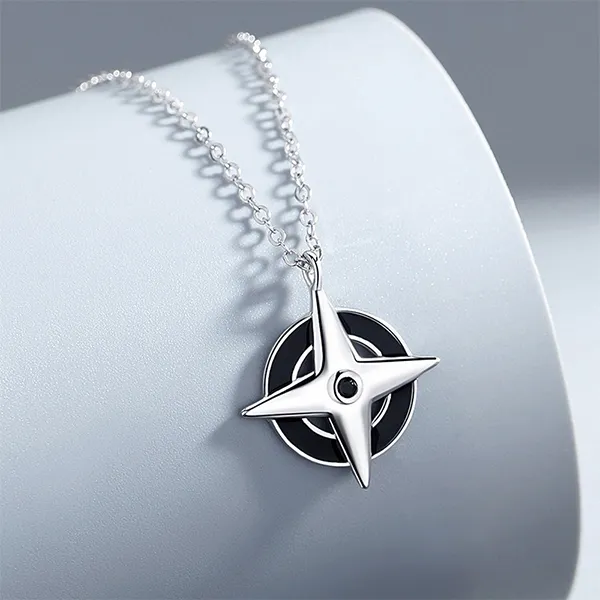 Dây Chuyền Nam Lili Jewelry Đính Đá CZ LILI_106095 Màu Đen Bạc