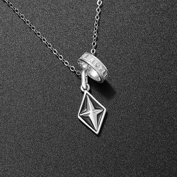 Dây Chuyền Nam Lili Jewelry Hình Ánh Sao Dereck LILI_131762 Màu Bạc