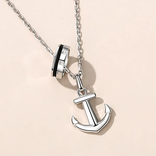 Dây Chuyền Nam Lili Jewelry Hình Mỏ Neo Amoura LILI_106007 Màu Bạc - Trang sức - Vua Hàng Hiệu