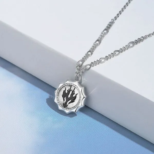 Dây Chuyền Nam Lili Jewelry Hình Rồng Đen Ashton LILI_106034 Màu Trắng