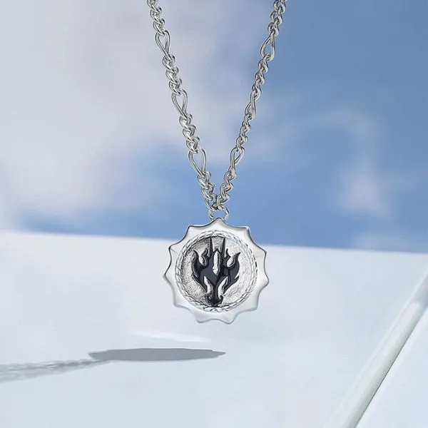 Dây Chuyền Nam Lili Jewelry Hình Rồng Đen Ashton LILI_106034 Màu Trắng