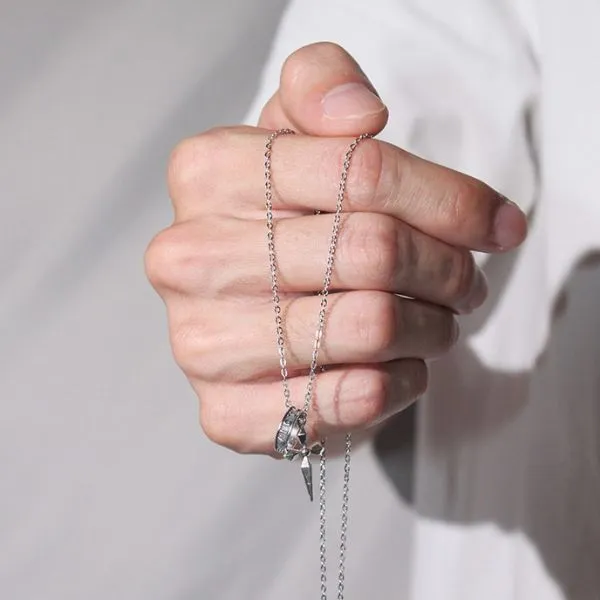 Dây Chuyền Nam Lili Jewelry Hình Thánh Giá Victory LILI_106080 Màu Trắng