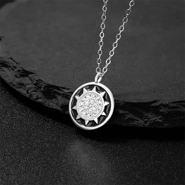 Dây Chuyền Nam Lili Jewelry The Sun LILI_131724 Màu Bạc Đen