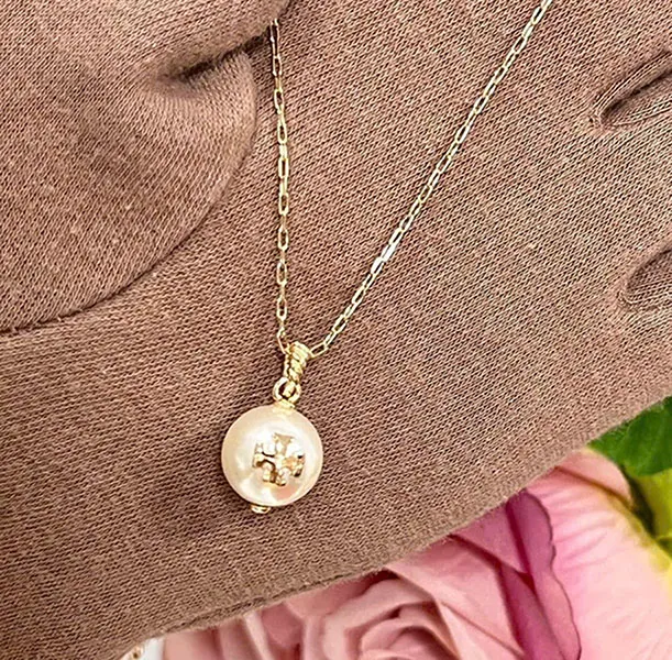 Dây Chuyền Ngọc Trai Nữ Tory Burch Necklace Gold Màu Vàng
