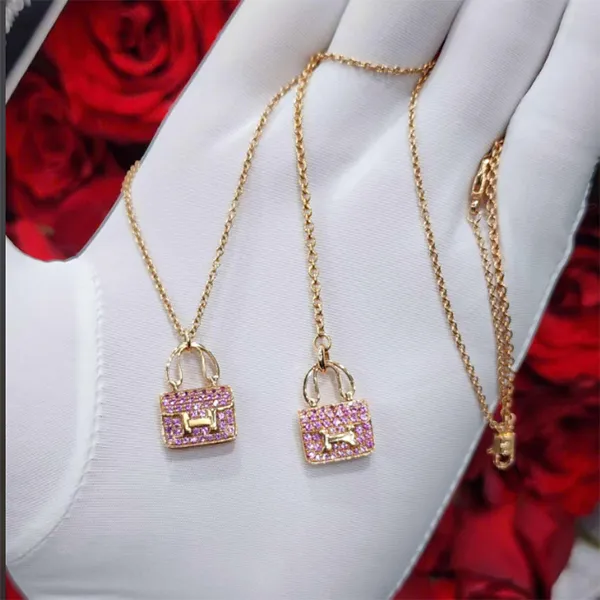 Dây Chuyền Nữ Jewery Luxury Amulettes Constance Pendant Màu Vàng Hồng