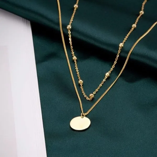 Dây Chuyền Nữ Lili Jewelry 2 Tầng The Night LILI_717376 Màu Vàng Gold - Trang sức - Vua Hàng Hiệu