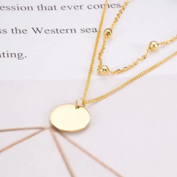 Dây Chuyền Nữ Lili Jewelry 2 Tầng The Night LILI_717376 Màu Vàng Gold - Trang sức - Vua Hàng Hiệu