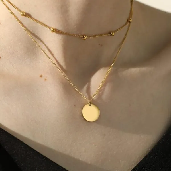 Dây Chuyền Nữ Lili Jewelry 2 Tầng The Night LILI_717376 Màu Vàng Gold - Trang sức - Vua Hàng Hiệu
