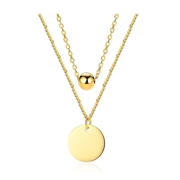 Dây Chuyền Nữ Lili Jewelry Bạc 2 Tầng Tròn Estelle LILI_105926 Màu Vàng