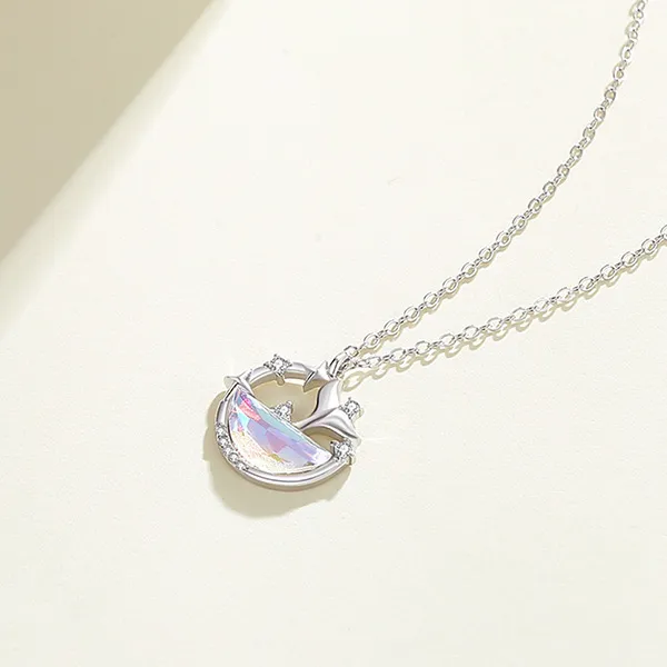 Dây Chuyền Nữ Lili Jewelry Bạc Đính Đá CZ Cá Voi Lấp Lánh Maeve LILI_125824 Màu Bạc