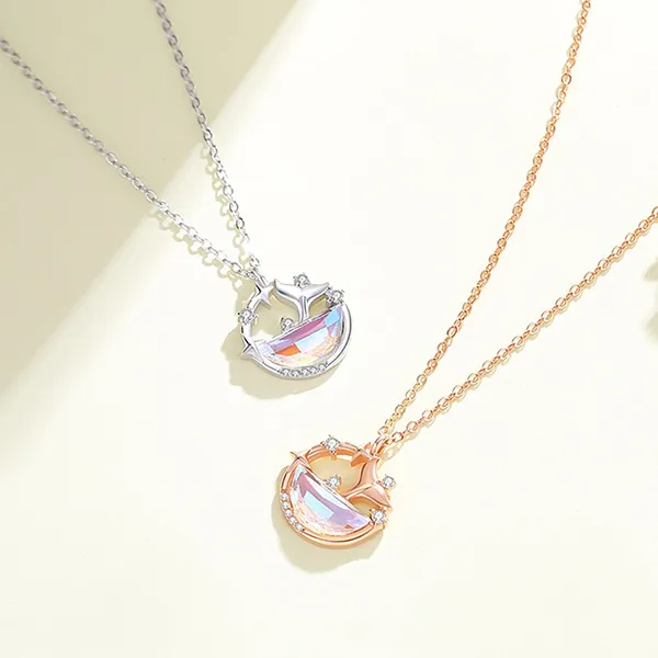 Dây Chuyền Nữ Lili Jewelry Bạc Đính Đá CZ Cá Voi Lấp Lánh Maeve LILI_125824 Màu Bạc