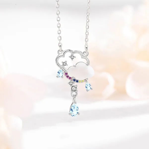 Dây Chuyền Nữ Lili Jewelry Bạc Đính Đá CZ Đám Mây Cổ Tích Miley LILI_105400 Màu Bac