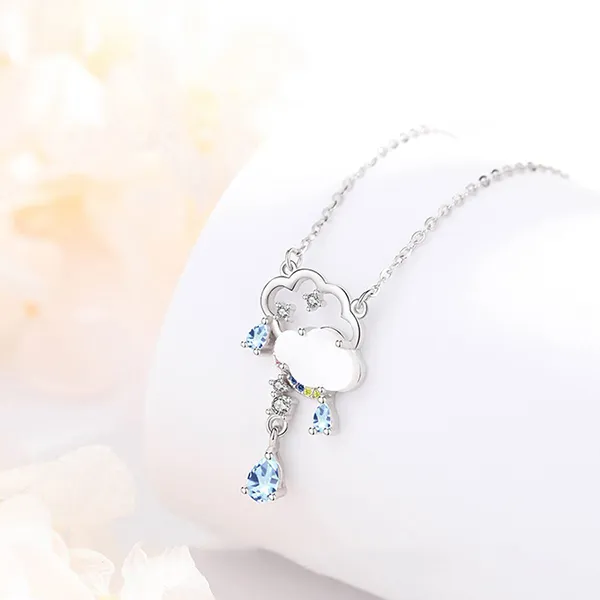 Dây Chuyền Nữ Lili Jewelry Bạc Đính Đá CZ Đám Mây Cổ Tích Miley LILI_105400 Màu Bac