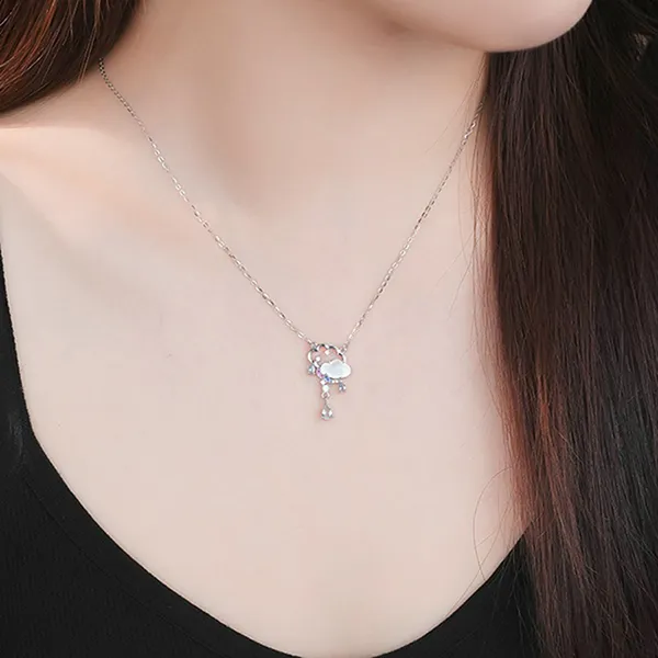 Dây Chuyền Nữ Lili Jewelry Bạc Đính Đá CZ Đám Mây Cổ Tích Miley LILI_105400 Màu Bac