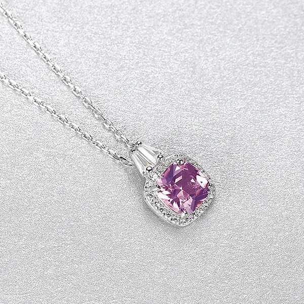 Dây Chuyền Nữ Lili Jewelry Bạc Đính Đá CZ Fallon LILI_098099 Màu Bạc Hồng