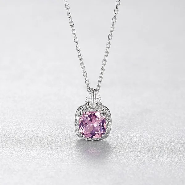 Dây Chuyền Nữ Lili Jewelry Bạc Đính Đá CZ Fallon LILI_098099 Màu Bạc Hồng