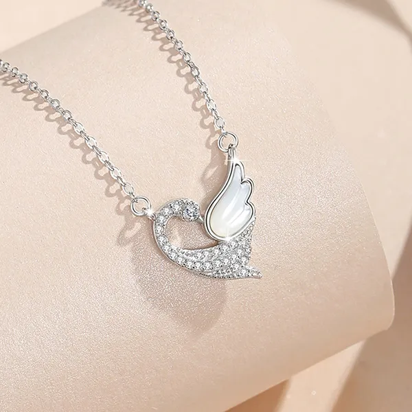 Dây Chuyền Nữ Lili Jewelry Bạc Đính Đá CZ Hình Thiên Nga Swan LILI_125728 Màu Bạc