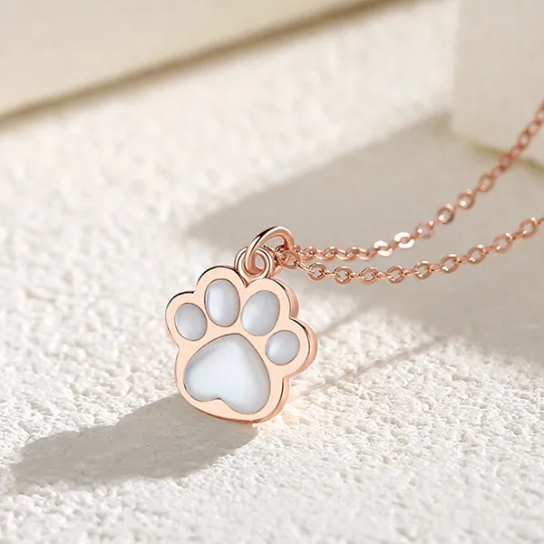 Dây Chuyền Nữ Lili Jewelry Bạc Đính Đá CZ Mèo Dễ Thương Love Cat LILI_554693 Màu Vàng Hồng