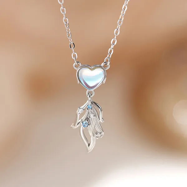 Dây Chuyền Nữ Lili Jewelry Bạc Đính Đá CZ Tiên Cá Tình Yêu Rylee LILI_125868 Màu Xanh Bạc - Trang sức - Vua Hàng Hiệu