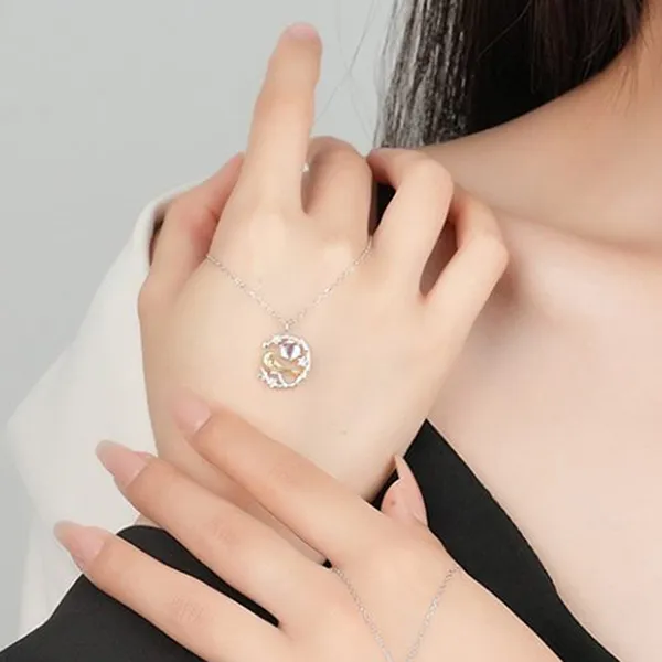 Dây Chuyền Nữ Lili Jewelry Bạc Đính Đá CZ Uyển LILI_053947 Màu Bạc Vàng